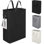 Load image into Gallery viewer, Slim Laundry Hamper With Handles Collapsible Laundry Basket Thin Dirty Clothes Basket Narrow Laundry Bag Foldable Dirty Clothes Hamper 45L (21 inchesBlack)
