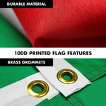 Load image into Gallery viewer, G128  6 Feet Tangle Free Spinning Flagpole (White) Italy Brass Grommets Printed 3x5 ft (Flag Included) Aluminum Flag Pole