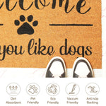 Load image into Gallery viewer, Coir Doormat Non-Slip PVC Backing 'Hope You Like Dogs' Print 30x17 in Beige &amp; Black