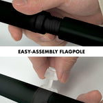 Load image into Gallery viewer, G128  6 Feet Tangle Free Spinning Flagpole (Black) Ireland Brass Grommets Printed 3x5 ft (Flag Included) Aluminum Flag Pole