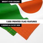 Load image into Gallery viewer, G128 Combo Pack: 6 Ft Tangle Free Aluminum Spinning Flagpole (Black) &amp; Niger Nigerien Flag  3x5 Ft LiteWeave Pro Series Printed 150D Polyester  Pole with Flag Included