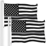 Load image into Gallery viewer, Thin Gray Line American Flag 3x5 Ft 2Pack Printed 150D Polyester By G128
