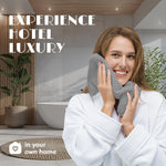 Load image into Gallery viewer, White Classic Light Gray Washcloths Set 12 Pack for Body and Face Towel 12x12 Inch Cotton Wash Cloths Bulk Spa Fingertip Wash Clothes Soft Absorbent Gym Towels
