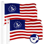 Load image into Gallery viewer, G128 2 Pack: American USA Yacht Ensign Flag  3x5 Ft  ToughWeave Series Embroidered 300D Polyester  Nautical Flag, Embroidered Stars, Sewn Stripes, Indoor/Outdoor, Brass Grommets