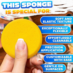 12 Pcs Pottery Sponges for Clay – 2.8 x1  Pottery Sponge for Painting Car Waxing Washing Dishes & Ceramic Care Tack Sponges for Cleaning Leather – Durable Texture for Efficient Sculpting & Cleanup