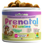 Load image into Gallery viewer, Dog Prenatal Vitamins 120 Soft Chews Multivitamin Folic Acid Zinc B Complex DHA &amp; EPA Omegas and Probiotics Supplement for Pregnant Nursing Breastfeeding pet Mom &amp; Puppy Vitamin Formula