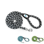 Load image into Gallery viewer, Reflective Dog Leash. Heavy Duty and Durable for Large and Medium Breeds. 6 Ft Long Rope Tangle Free Braided Leash with Comfortable Handle (Black)
