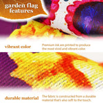 Load image into Gallery viewer, G128 Combo Pack: Garden Flag Stand Black 36 in x 16 in &amp; Garden Flag Day of the Dead Decoration Sugar Skull 12x18 DoubleSided Blockout Fabric