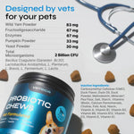 Load image into Gallery viewer, Probiotics for Dogs Dog Probiotic Chews for Digestive and Gut Health Dental Immune System Support Chewable Prebiotic Soft Treats Diarrhea and Bowel Support Supplement Wild Yam Yeast Powder
