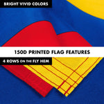 Load image into Gallery viewer, G128 Combo Pack: 6 Feet Tangle Free Spinning Flagpole (Silver) Colombia Colombian Flag 3x5 ft Printed 150D Brass Grommets (Flag Included) Aluminum Flag Pole