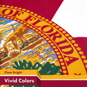 2 Pack Florida FL State Flag 3x5 Ft Printed 150D Polyester 4 Corner Brass
