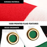 Load image into Gallery viewer, G128 Combo Pack: 6 Ft Tangle Free Aluminum Spinning Flagpole (White) &amp; Kuwait Kuwaiti Flag 3x5 Ft, LiteWeave Pro Series Printed 150D Polyester  Pole with Flag Included