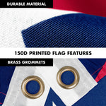 Load image into Gallery viewer, G128 Combo Pack: 6 Feet Tangle Free Spinning Flagpole (Silver) Ohio OH State Flag 3x5 ft Printed 150D Brass Grommets (Flag Included) Aluminum Flag Pole
