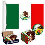 Load image into Gallery viewer, Mexico Mexican Flag 3x5 Ft 5Pack Doublesided Embroidered Polyester By G128