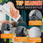 Load image into Gallery viewer, 6 Pcs Condiment Squeeze Bottles for Sauces 12 oz – Squirt Bottles for Liquids Refillable Leak Proof Easy to Fill  Durable and Convenient Salad Dressing Dispenser  Dressing Mustard Ketchup Bottle
