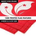 Load image into Gallery viewer, G128 Combo Pack: 6 Ft Tangle Free Spinning Flagpole (Black) &amp; Hong Kong Flag 3x5 Ft Printed 150D Polyester, Brass Grommets (Flag Included) Aluminum Flag Pole