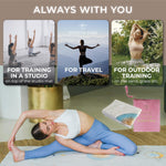 Load image into Gallery viewer, Travel PRO 1.5mm   Foldable Fitness &amp; Exercise Mat with Bag  Lightweight Compact &amp; Eco Friendly  Non Slip &amp; Washable  For All Types of Yoga  72  L x 24  W  2.6 lbs