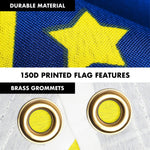 Load image into Gallery viewer, G128 Combo Pack: 6 Ft Tangle Free Spinning Flagpole (Silver) &amp; Oregon Double Sided Flag 3x5 Ft Printed 150D Polyester, Brass Grommets (Flag Included) Aluminum Flag Pole