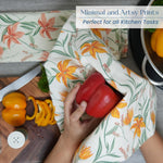 Load image into Gallery viewer, The Fine Living Co. 100% Cotton Kitchen Towels Set of 2 18 x 28 inches Ornamental Printed Dish Towels Hand Towels Boho Tea Towels   Multifunctional Stylish Absorbent Quick Dry Soft
