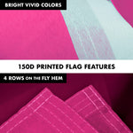Load image into Gallery viewer, G128 Combo Pack: 5 Ft Tangle Free Aluminum Spinning Flagpole (White) &amp; Solid Magenta Color Flag 2.5x4 Ft, LiteWeave Pro Series Printed 150D Polyester  Pole with Flag Included