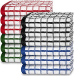 Load image into Gallery viewer, 12 Pack Premium Dish Cloths for Kitchen Heavy Duty 100% Cotton 12x12 in Multi

