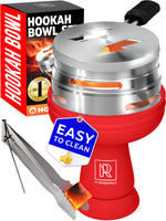 Load image into Gallery viewer, Premium Silicone Hookah Bowl Set Universal Phunnel Hookah Head Bowl for Perfect Heat Management Durable EasytoClean Hookah Top with Hookah Tongs Shisha Bowl for Smooth Airflow &amp; Max Flavor
