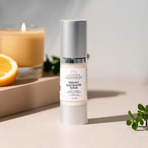 Organic Anti Aging Serum with Niacinamide Vitamin B3 Tightens Pores Reduces 1 oz