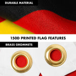 Load image into Gallery viewer, G128 Combo Pack: 6 Ft Tangle Free Aluminum Spinning Flagpole (Black) &amp; Zimbabwe Zimbabwean Flag 3x5 Ft, LiteWeave Pro Series Printed 150D Polyester  Pole with Flag Included