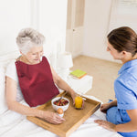 Load image into Gallery viewer, Burgundy Adult Bib with Snap 28x30 Inch 2 Pack of 100% Spun Durable Polyester