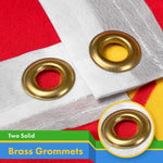 Load image into Gallery viewer, G128 10 Pack: Eritrea (Eritrean) Flag  3x5 feet  Printed 150D Indoor/Outdoor, Vibrant Colors, Brass Grommets, Quality Polyester, Much Thicker More Durable Than 100D 75D Polyester