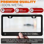 Load image into Gallery viewer, Matte Black License Plate Frame Funny for Anime Fans   See You Space Cowboy Anime License Plate Frame Design (12.2 x 6.3 Inches) Easy to Install Stainless Steel Holder for US &amp; Canada