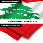 Load image into Gallery viewer, G128 Combo Pack: 6 Ft Tangle Free Spinning Flagpole (Black) &amp; Lebanon Flag 3x5 Ft Printed 150D Polyester, Brass Grommets (Flag Included) Aluminum Flag Pole