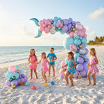 Load image into Gallery viewer, Mermaid Balloon Garland Arch Kit Under the Sea Party Decorations with Pastel Pink Blue Purple Gold Balloons Shell &amp; Tail Foil Balloons Ocean Theme Birthday Baby Shower Décor