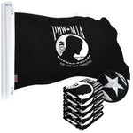 Load image into Gallery viewer, G128 POW MIA Flag 2.5x4 FT 5Pack Embroidered Spun Polyester