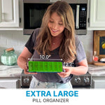 Load image into Gallery viewer, Extra Large Pill Organizer  XXL Pill Box 7 Day   Weekly Pill Organizer with AM PM Large Compartments Big Pill Case for Supplements Jumbo Pill Holder for Vitamins Huge Medicine Organizer 2 Times a Day