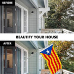 Load image into Gallery viewer, Flag Pole 6FT Silver Tangle Free &amp; Blue Estelada Flag 3x5 Ft Combo Printed 150D Polyester By G128