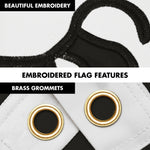 Load image into Gallery viewer, G128 Combo Pack: 5 Ft Tangle Free Aluminum Spinning Flagpole (White) &amp; Pirate Jolly Roger Bones Flag 2.5x4 Ft, ToughWeave Series Embroidered 300D Polyester  Pole with Flag Included