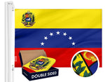 Load image into Gallery viewer, G128 Venezuela 7 Stars Venezuelan Flag  3x5 Ft  Double ToughWeave Series Double Sided Embroidered 210D Poly  Country Flag, Embroidered Design, Indoor/Outdoor, Brass Grommets, Heavy Duty, 2ply
