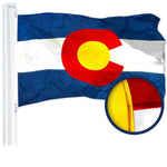 Load image into Gallery viewer, G128 Colorado State Flag  2.5x4 Ft  ToughWeave Series Embroidered 300D Polyester  Embroidered Design, Indoor/Outdoor, Brass Grommets