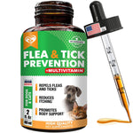 Load image into Gallery viewer, Oral Flea &amp; Tick Prevention for Dogs and Cats Natural Flea Control and Medicine &amp; Treatment for Small and Large Dogs Multivitamin Drops Supplements for Pets Made in USA
