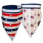 Load image into Gallery viewer, 4th of July Dog Bandana for Large and Small Pets. Reflective Accessories for Walking Camping and Off Leash Exploration 2 Pack.