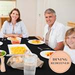 Load image into Gallery viewer, 2 Pack Black Tablecloth 90x132 in Table Cover for 6 Ft Rectangle Table Polyester
