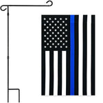 Load image into Gallery viewer, G128 Combo Pack: Garden Flag Stand Black 36x16 Inch &amp; Garden Flag Thin Blue Line 12x18 Inch