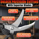 Load image into Gallery viewer, Heavy Duty Poultry Shears – Stainless Steel Meat Scissors Heavy Duty Ergonomic Kitchen Shears for Food Vegetables Seafood &amp; Bones – High Wear Resistance &amp; Thick Spring for Easy Cutting