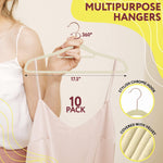 Load image into Gallery viewer, Beige Velvet Hangers 17.5 in Pack of 10 Thin Hangers Non Slip Velvet for Any
