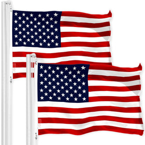 2 Pack American USA Flag 2x3 Ft Printed 150D Polyester Country Flag Indoor