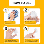 Load image into Gallery viewer, Wall Protectors 4 Pcs of Clear Rubber Knob Self Adhesive Guard Door Bumper Reusable Solution for Stopping Damage &amp; Noise from Doors in Your Home or Office Durable Shock Absorbent Discreet
