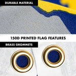 Load image into Gallery viewer, G128 Combo Pack: 6 Ft Tangle Free Spinning Flagpole (Silver) &amp; Nebraska Flag 3x5 Ft Printed 150D Polyester, Brass Grommets (Flag Included) Aluminum Flag Pole