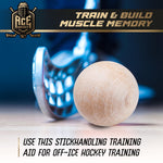 Load image into Gallery viewer, Swedish Stickhandling Balls   Unfinished Hardwood No Bounce Floorball Training Equipment   for Floor Dribbling Skills Dekes Fakes &amp; Ball Handling Drills   2 Inch Diameter