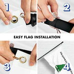 Load image into Gallery viewer, G128 Combo Pack: 6 Ft Tangle Free Aluminum Spinning Flagpole (Black) &amp; An Appeal to Heaven Flag 3x5 Ft, ToughWeave Series Embroidered 300D Polyester  Pole with Flag Included